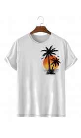 Palm Tree Casual Short Sleeve T-Shirt